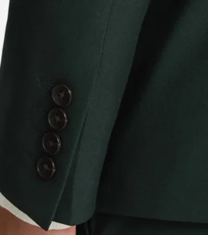 Brighton Cotton Dark Green Solid Suit Cuff