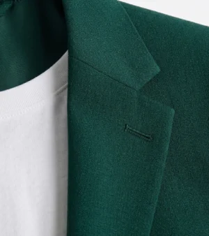 Brighton Cotton Green Solid Suit Collar