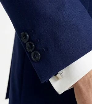 Brighton Cotton Solid Blue Suit Cuffs
