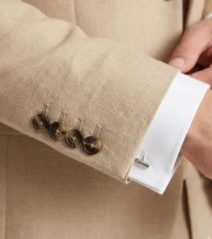 Brighton Cotton Solid Camel Suit Cuffs