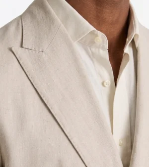 Brighton Cotton Solid Cream Suit Collar