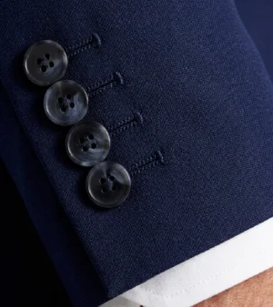Brighton Cotton Solid Dark Blue Suit Cuffs
