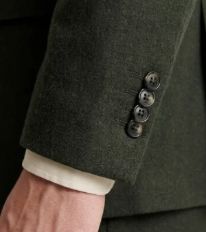 Brighton Cotton Solid Dark Green Suit Cuff