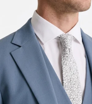 Brighton Cotton Solid Light Blue Suit Collar