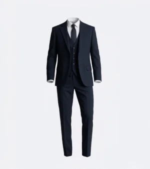 Eastford Navy Check Polyester Suit