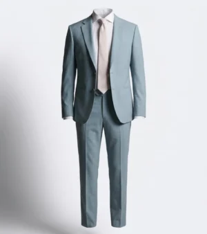 Eastford Polyester Sky Blue Twill Suit
