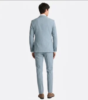 Eastford Polyester Sky Blue Twill Suit Back