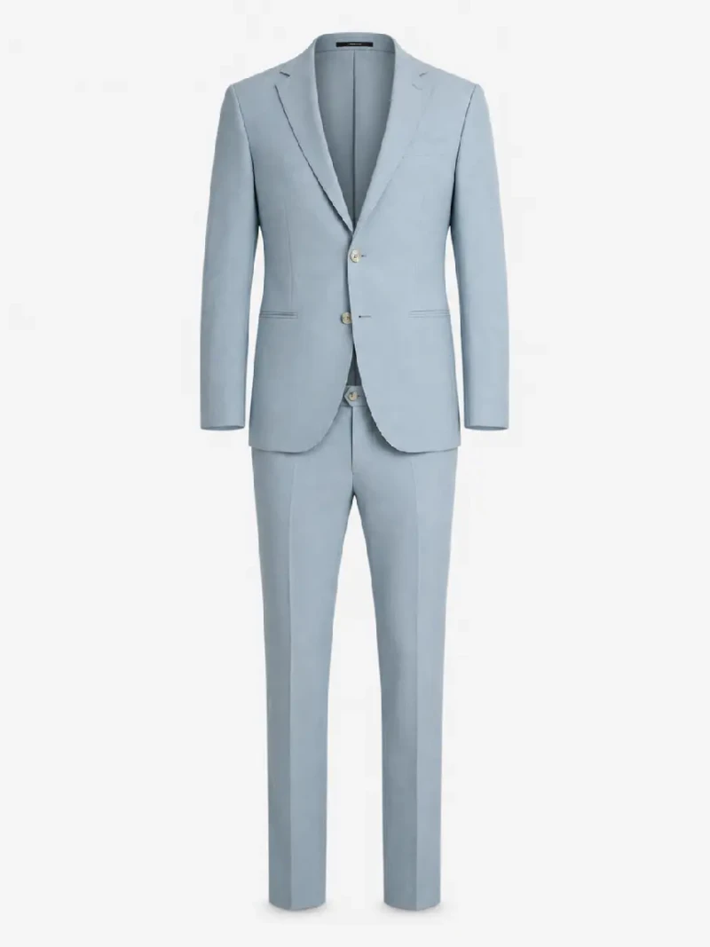 Eastford Polyester Sky Blue Twill Suit Ghost Mannequin