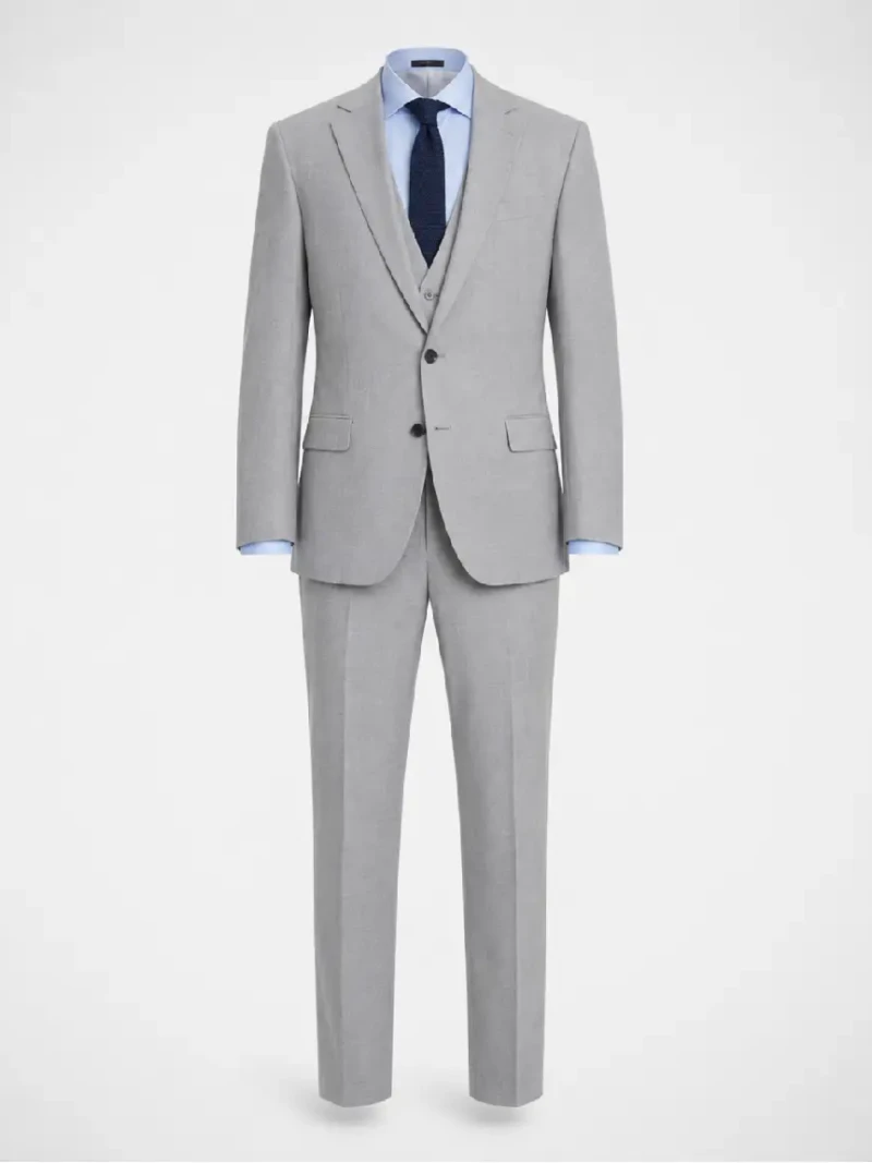 Eastford Polyester Twill Light Grey Suit Ghost Mannequin