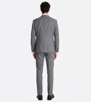 Eastford Textured Grey Wool Suit Back