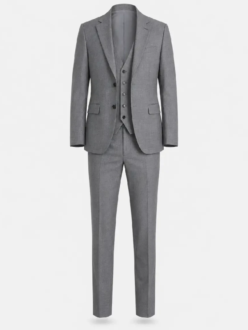 Eastford Textured Grey Wool Suit Ghost Mannequin