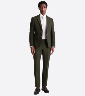 Harrington Donegal Khaki Wool Suit Front