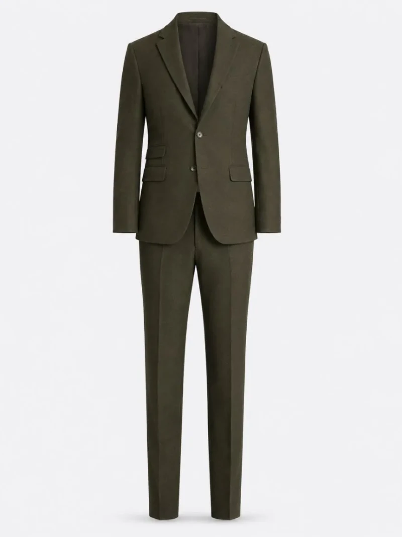 Harrington Donegal Khaki Wool Suit Front View
