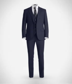 Harrington Twill Navy Wool Suits