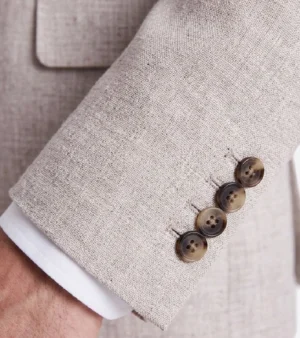 Harrington Wool Textured Cream Suit Cuffs