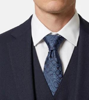Harrington Wool Twill Dark Navy Suit Collar