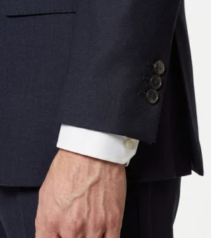 Harrington Wool Twill Dark Navy Suit Cuffs