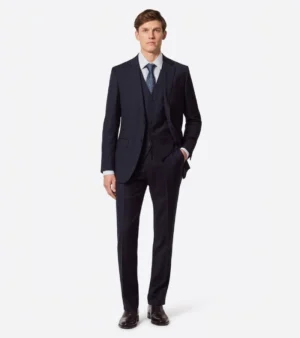 Harrington Wool Twill Dark Navy Suit Front