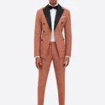 SuitsHeritage Men’s Orange Double Breasted Big & Tall 2 Piece Tuxedo