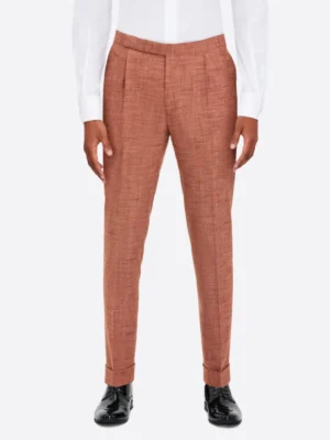 SuitsHeritage Men’s Orange Double Breasted Big & Tall 2 Piece Tuxedo Pant