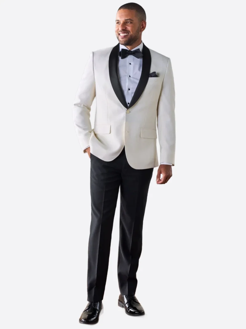 SuitsHeritage Men’s White Solid Big & Tall 2 Piece Tuxedo