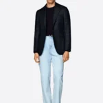 SuitsHeritage Men’s Black Check Tailored Fit Blazer