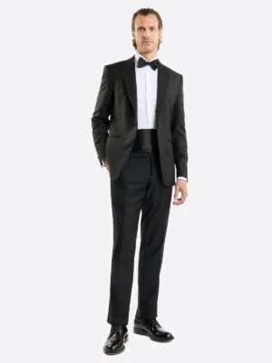 SuitsHeritage Men’s Black Regular Fit 2 Piece Tuxedo