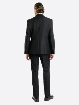 SuitsHeritage Men’s Black Regular Fit 2 Piece Tuxedo Back