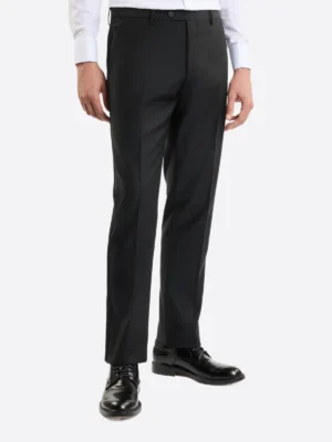 SuitsHeritage Men’s Black Regular Fit 2 Piece Tuxedo Pant