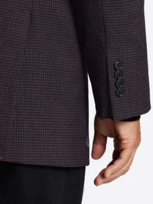 SuitsHeritage Men's Solid Black Slim Fit Sport Coat Close