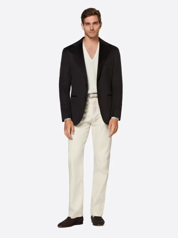 SuitsHeritage Men’s Black Tailored Fit Blazer