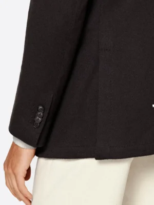 SuitsHeritage Men’s Black Tailored Fit Blazer Sleeves