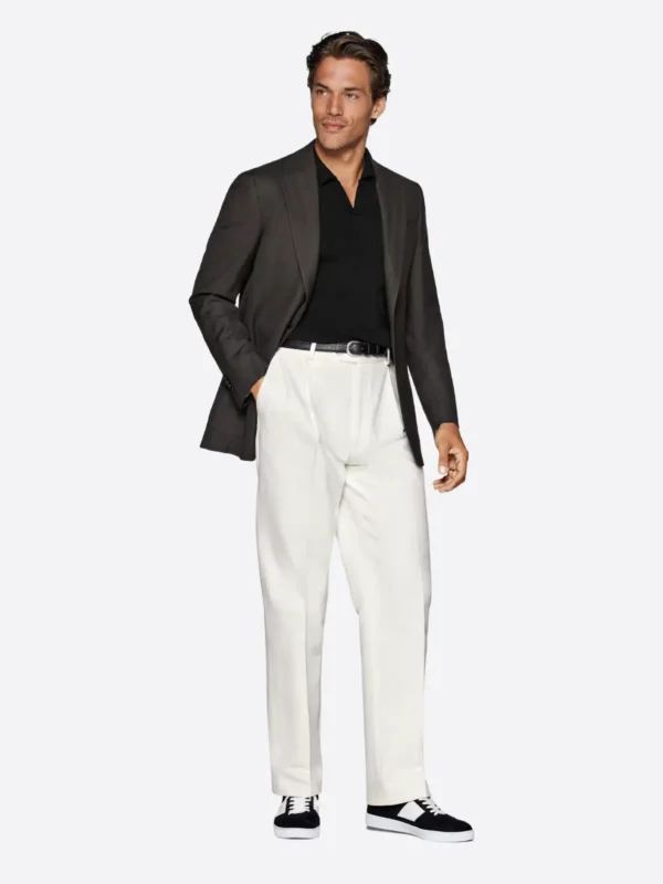 SuitsHeritage Men's Solid Charcoal Tailored Fit Blazer