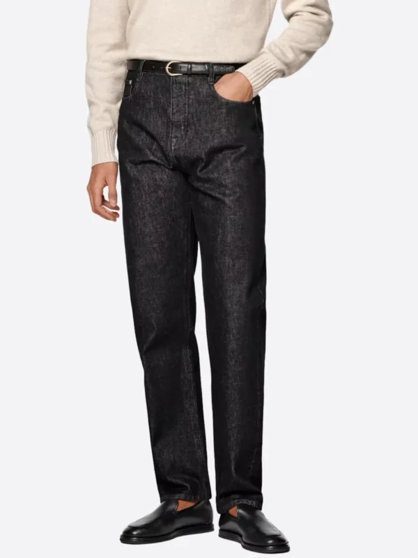 SuitsHeritage Men's Charcoal Straight Fit Jeans