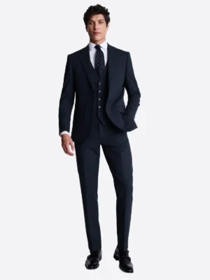 SuitsHeritage Men's Navy Regular Fit 3 Piece Suits