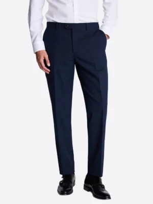 SuitsHeritage Men's Navy Regular Fit 3 Piece Suits Pant