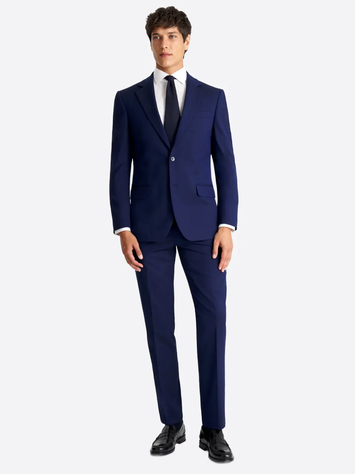 SuitsHeritage Men’s Solid Dark Blue Slim Fit 2 Piece Suit SuitsHeritage Men’s Solid Dark Blue Slim Fit 2 Piece Suit