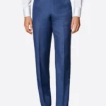 SuitsHeritage Men's Dark Blue Slim Fit Pant