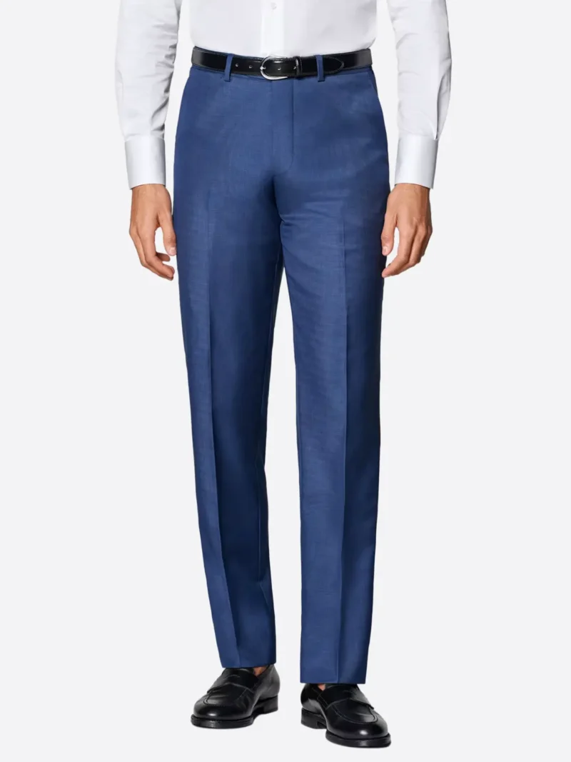 SuitsHeritage Men's Dark Blue Slim Fit Pant