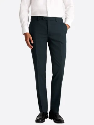 SuitsHeritage Men’s Solid Dark Navy Slim Fit 2 Piece Suit Pant