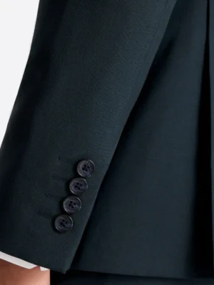 SuitsHeritage Men’s Solid Dark Navy Slim Fit 2 Piece Suit Close