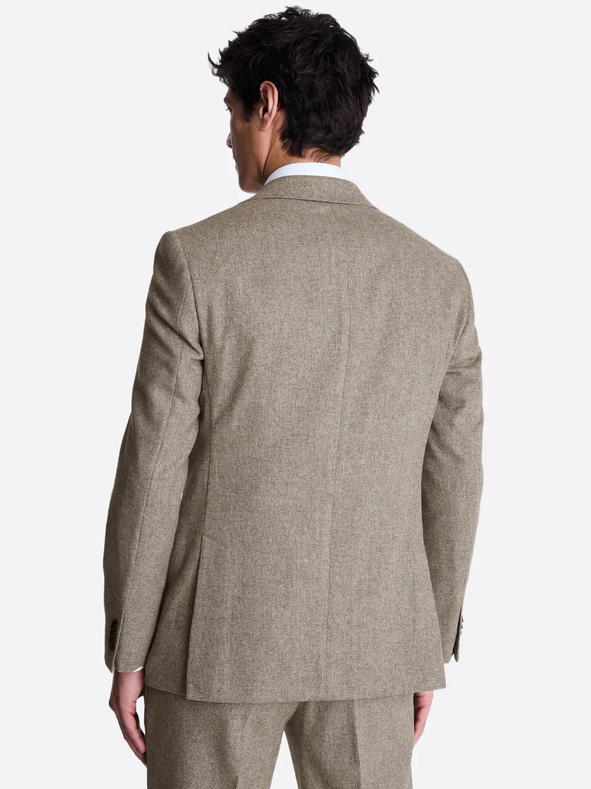 SuitsHeritage Men's Donegal Cream Regular Fit 3 Piece Suits Back