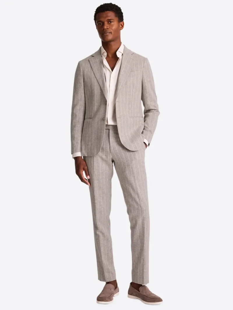 Men's Grey PinStripe Single Breasted Two Piece Suit