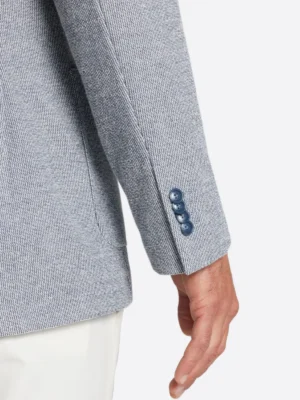 SuitsHeritage Men's Twill Grey Slim Fit Sport Coat Close