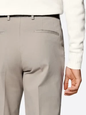 SuitsHeritage Men's Light Brown Slim fit Chinos Back