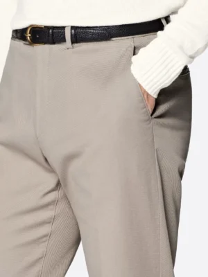 SuitsHeritage Men's Light Brown Slim fit Chinos Close