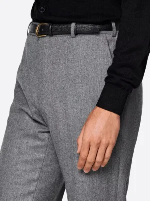 SuitsHeritage Light Grey Straight Fit Pant Close