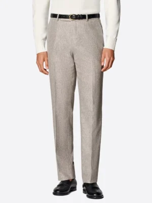 SuitsHeritage Men's Light Grey Straight Fit Pant