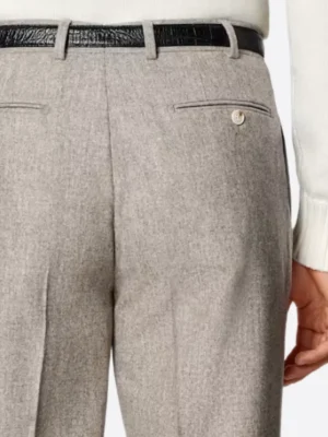 SuitsHeritage Men's Light Grey Straight Fit Pant Back