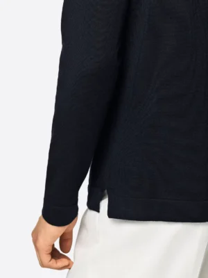 SuitsHeritage Men's Solid Navy Cotton Shirt Sleeves